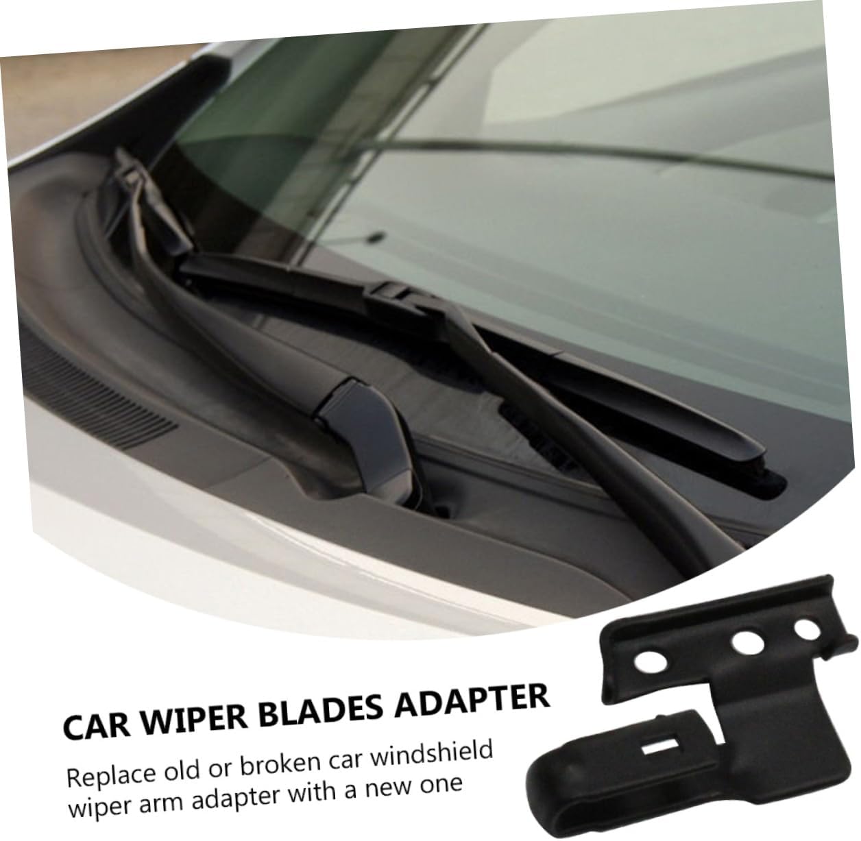 Car Wiper Blades Adapter Mounting Kit Wiper Blade Adapter for Car Arm Replacement Part with 2 Mounting Screws for Windshield Wipers Accessories