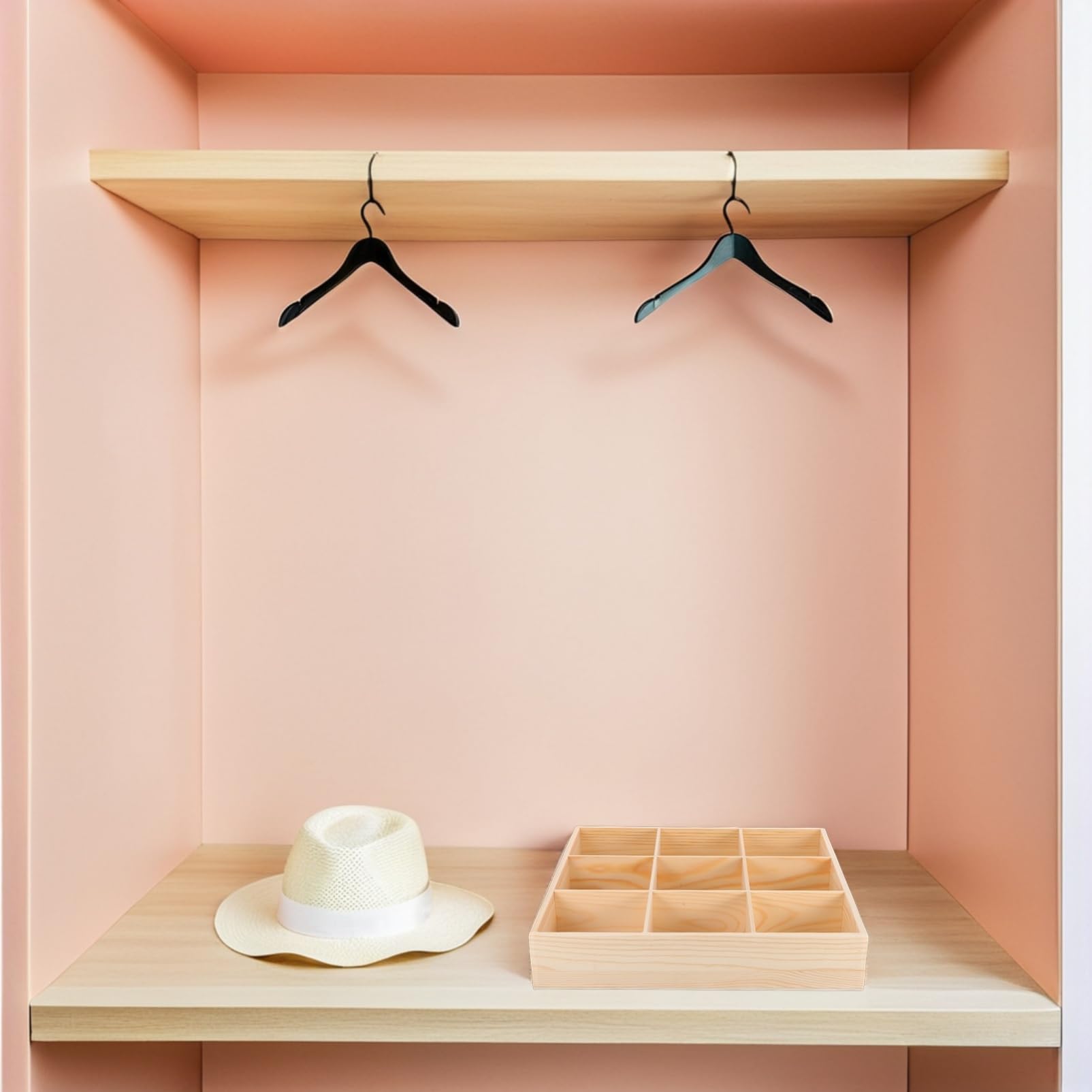 Cabilock Scatola Organizer Multi Scomparto in Legno 2 Pezzi | Cassetti e Guardaroba, Divisori Interni, Uso Versatile e Struttura per Impiego Prolungato