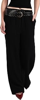 بنطلون مريح بأرجل واسعة للنساء من كارينا (1/ العبوة)