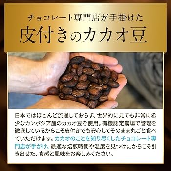 Amazon | 【カンボジア産100％】オーガランド カカオ豆 焙煎 100g