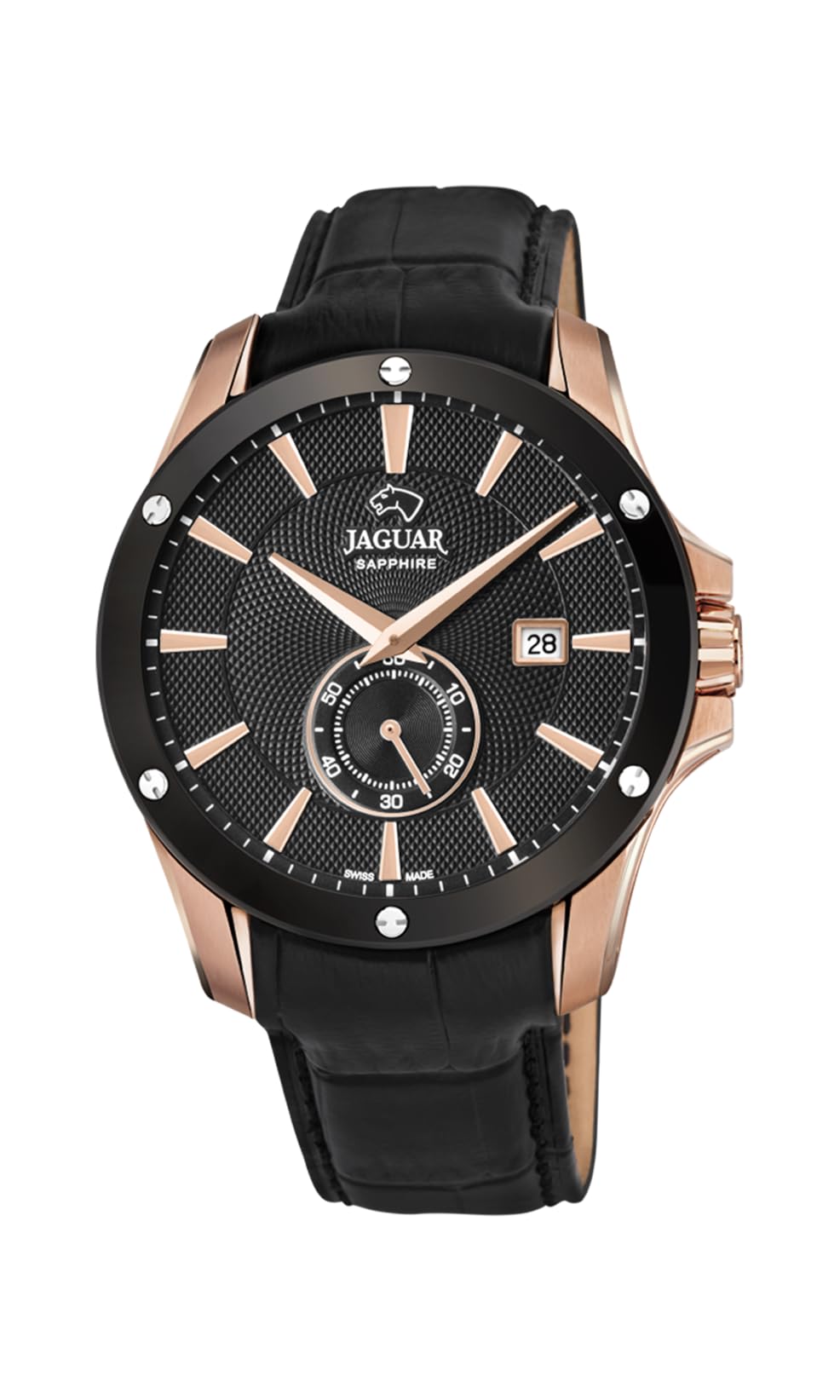 JAGUAR Homme Analogique-Numérique Quartz Montre avec Bracelet en Cuir