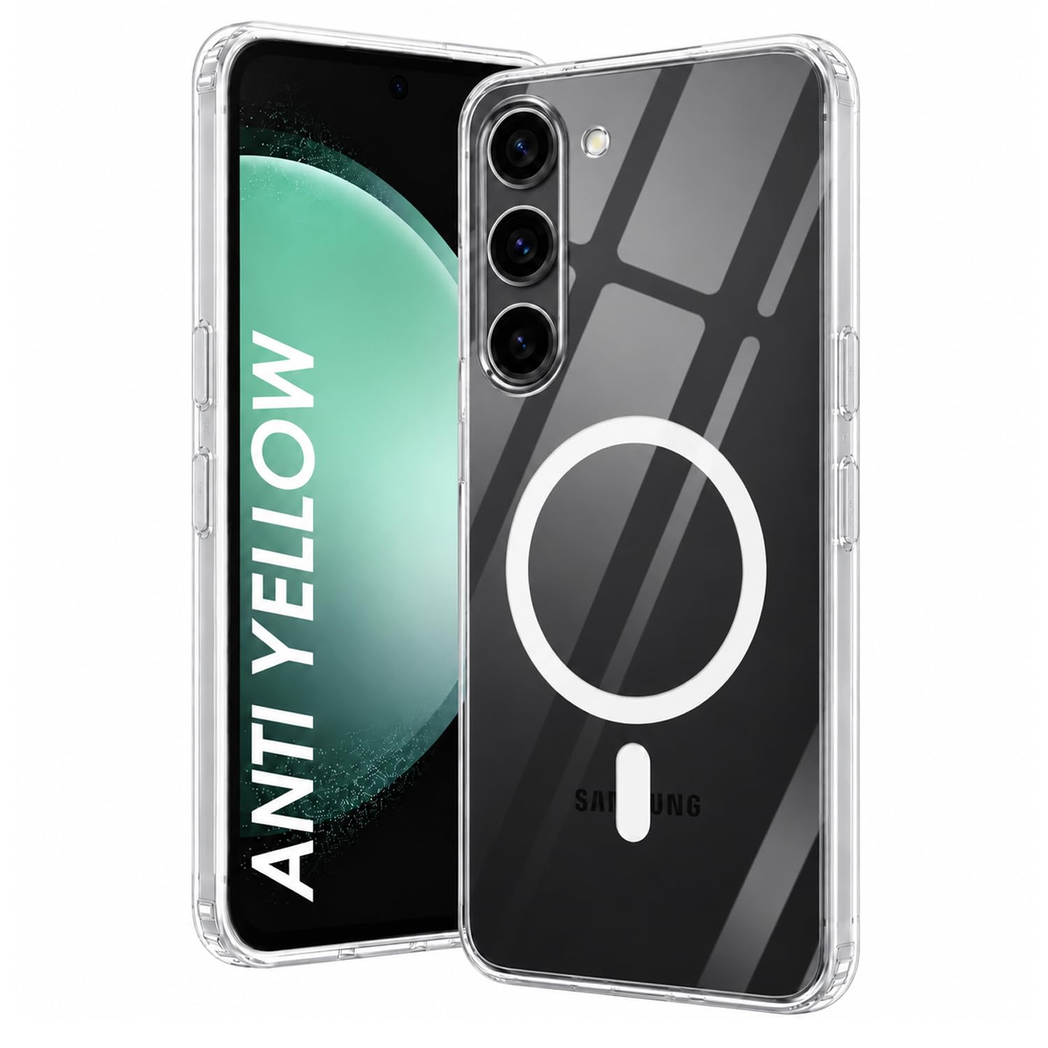 DIZORO Crystal Clear Compatible with S24 Case with Anti-Yellow Anti-Scratch Shockproof Transparent Cover