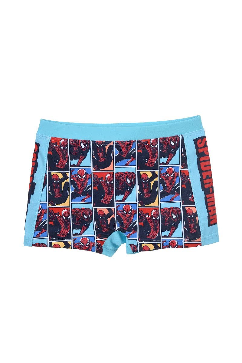 Marvel Spiderman Bañador Niño, Slip Cortos de Natación Infantil, Bañador Bóxer para Niños, Shorts de Baño, Talla 3 Años - Azul