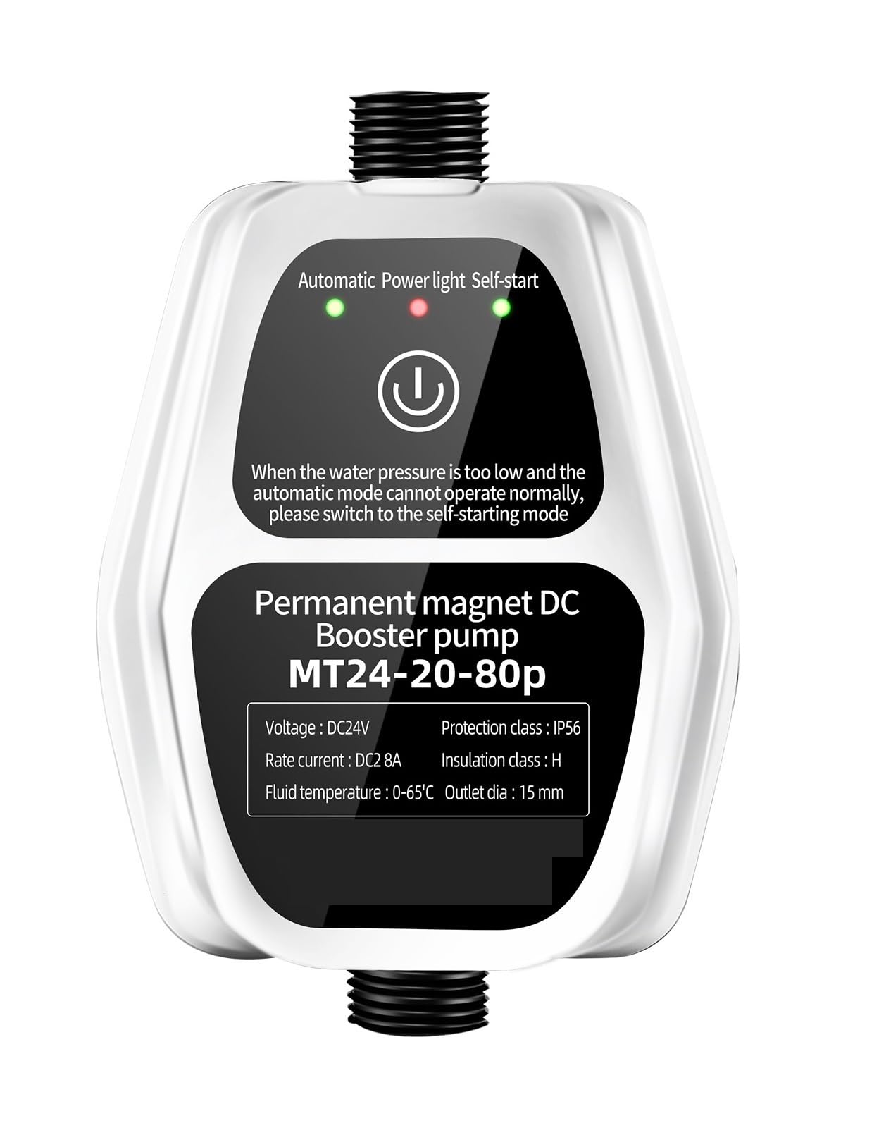 Ciśnieniomierz, Pompa wspomagająca Bezszczotkowy automatyczny regulator ciśnienia wody, domowa grzałka wspomagająca 24 V Mała rura solarna Cicha(60W)