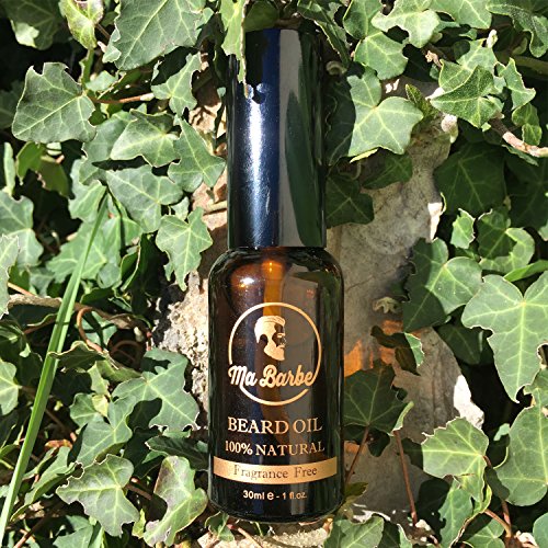 Premium Bartöl 100% NATÜRLICH ohne Parfüm. Mit Spray! Nährt, hydratisiert, erweicht, stimuliert das Wachstum, macht es glänzen. 8 vorteilhaften Pflanzenölen. Perfekt für empfindliche Haut. 30 ml