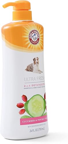 Miniatura 2 de Arm & Hammer for Pets Ultra Fresh Champú desenredante para perros + acondicionador, tamaño de valor de 24 onzas, acondicionador para perros,