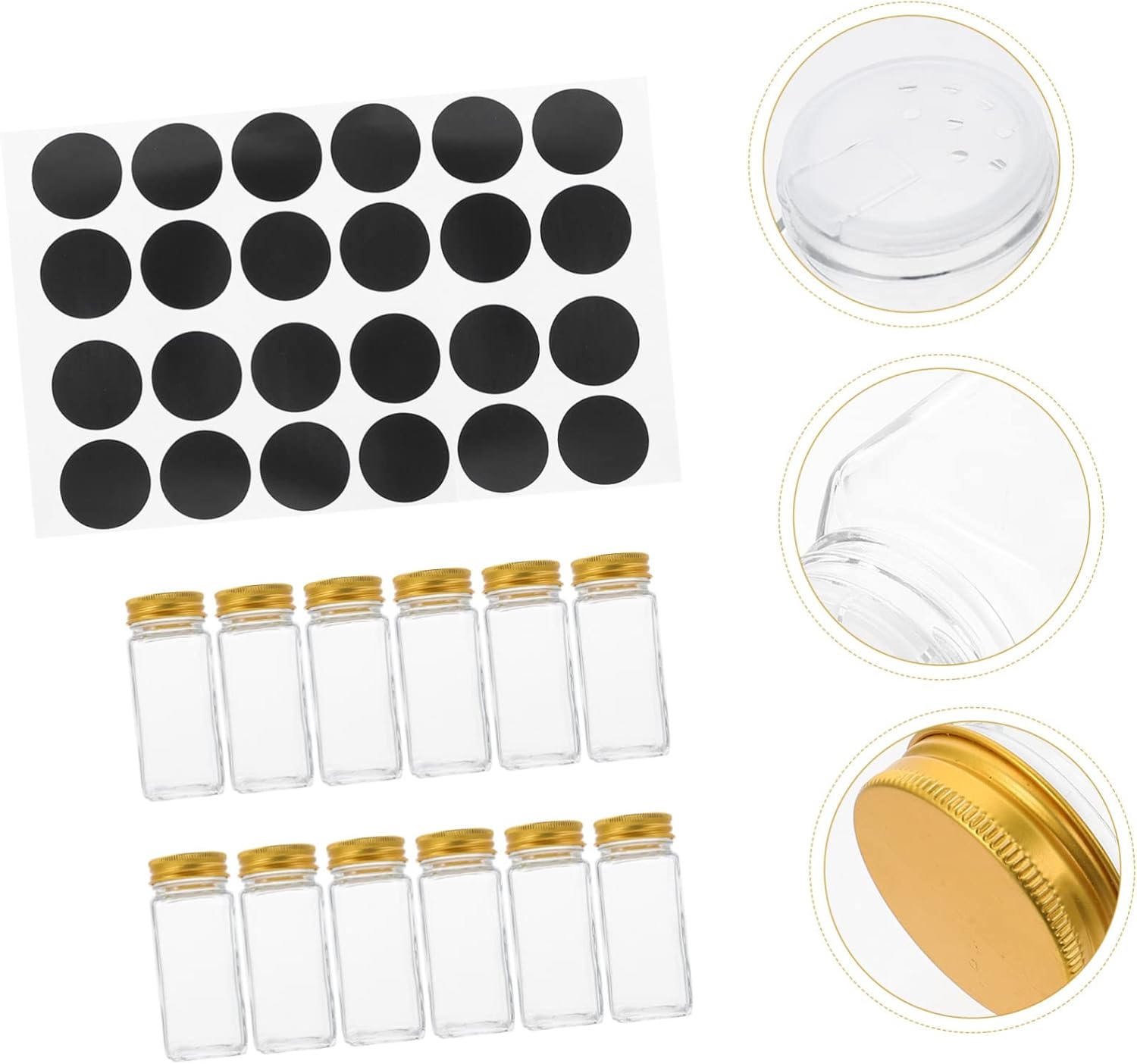 PRETYZOOM Fall Salt Pepper Set Mini Condiment Bottles Spice Jars Glass Spice Containers Salt Pepper Accessories for Kitchen