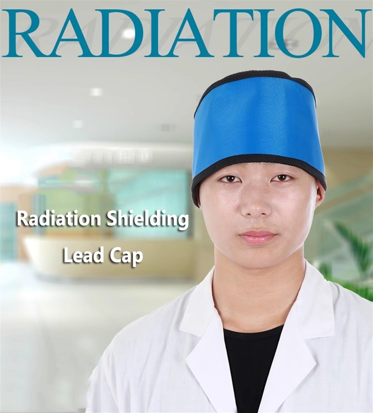 Berretto Protettivo per Raggi X, Cappello Protettivo per Raggi X con schermatura Contro Le Radiazioni, Cappello Protettivo per Raggi X TC MRI Neutro per Adulti (Color : Blue, Size : 0.5 m