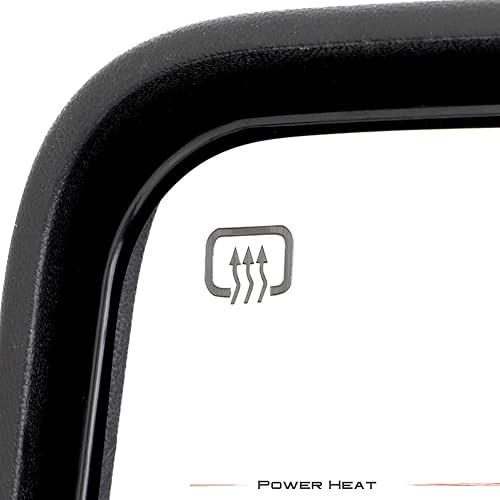 Miniatura 5 de AKKON - Se adapta a Titan Power 2017-2021 con calefacción, manual, plegable, extensible, espejo de remolque cromado con señal de giro LED + punto