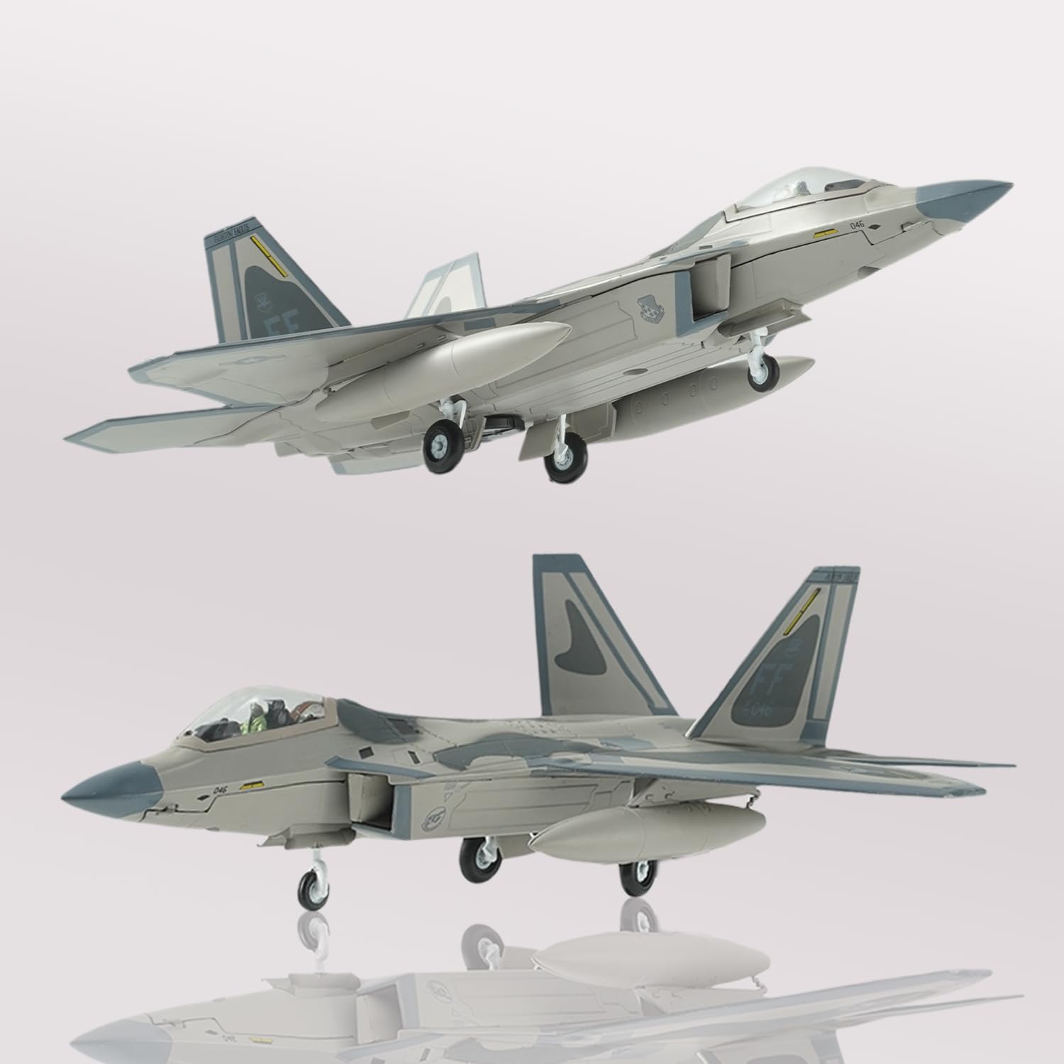 1:100 Scale F-22 Raptor Metal Fighter Jet Model Military Die-cast Aircraft Models for Collection or Gift