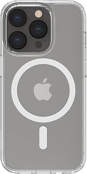Belkin SHEERFORCE™ MagSafe iPhone 14 Pro için Uyumlu Telefon Kılıfı, İşlenmiş Kaplama, Dahili Mıknatıslar ve Ekran ve Kamera Koruması için Yükseltilmiş Kenar Tamponu - Şeffaf