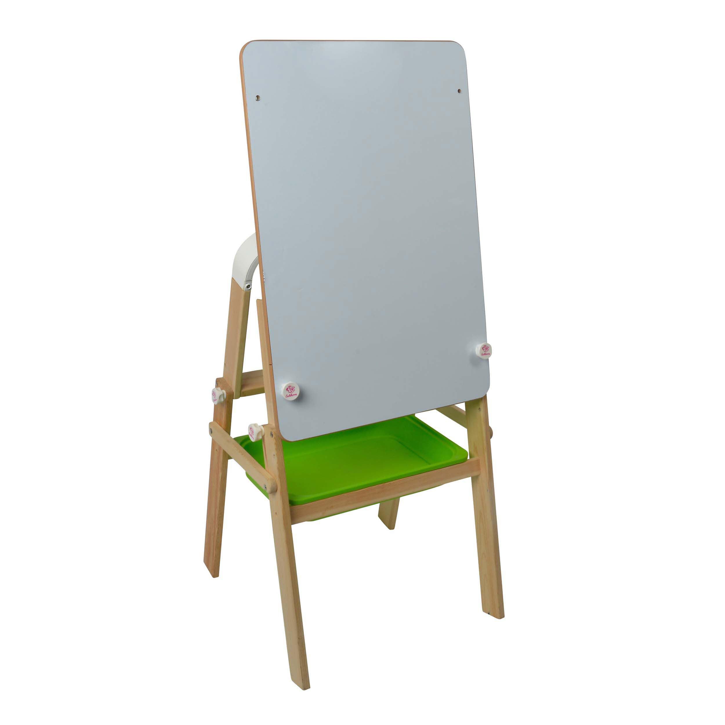 Eichhorn 100002573 - Maltafel für Kreide, Folienstift und Schreibtisch, 2 in 1, Umbaubar, Holztafel 52x50,5x128,5cm / Holztisch 48x70x51,5cm, Kiefernholz