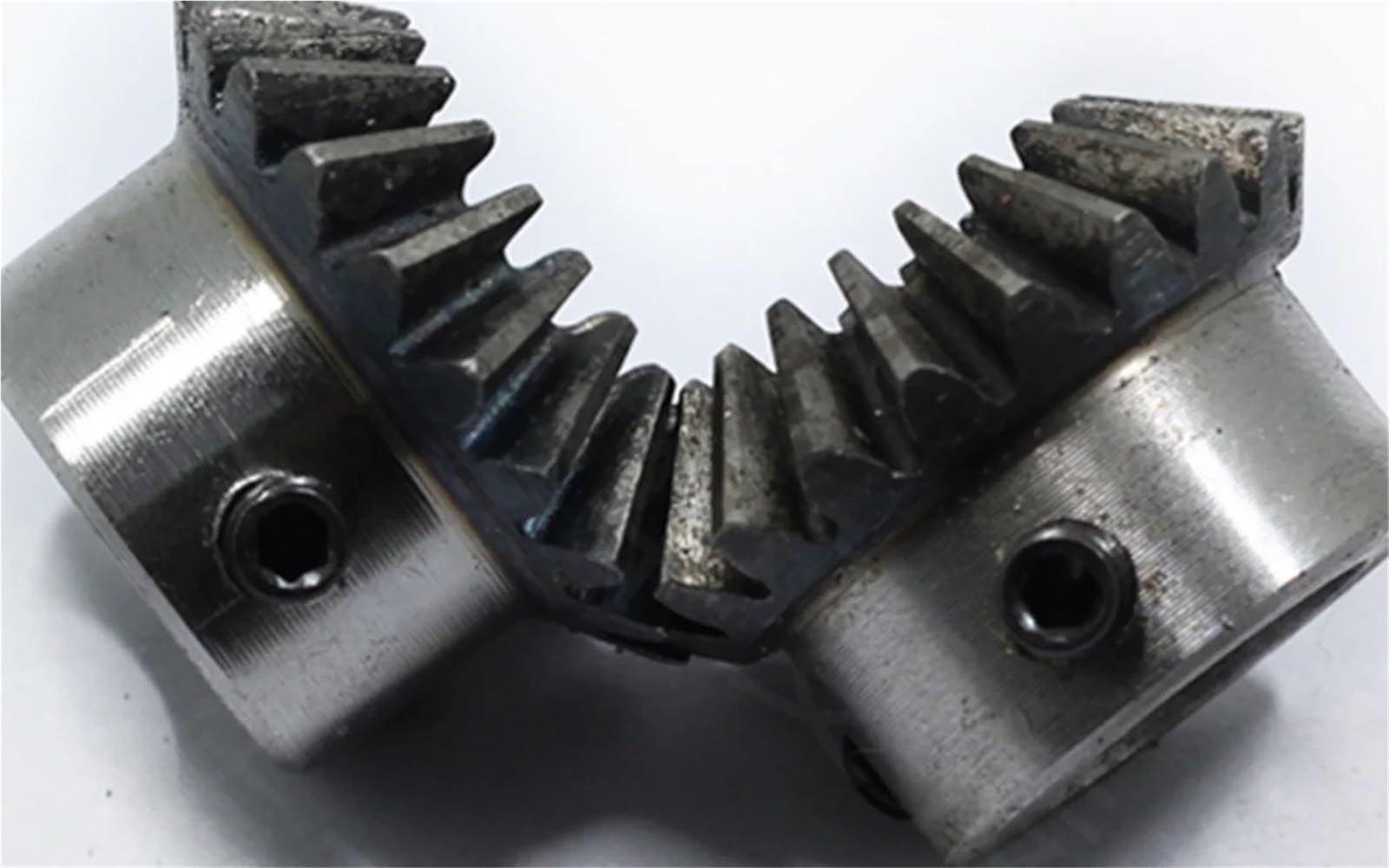 Geradkegelrad aus Stahl, Kegelrad 1,5 Modul 20 Zähne 8–16 mm Bohrung 90 Grad Stahlschraube M5 2 Stück(14mm)