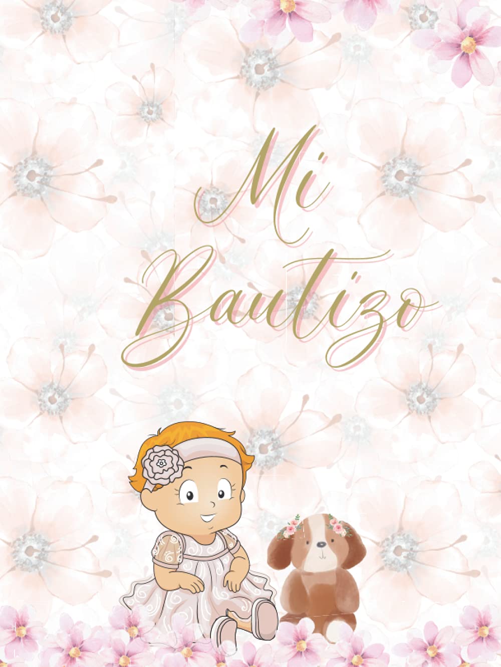 Cadeau de baptême fille rose album photo rigide et vœux écrits