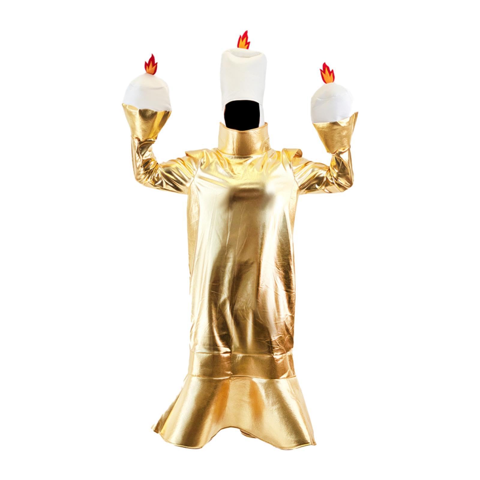 LOVIVER Disfraz de Cena a luz de Las Velas para Fiestas, Juegos de simulación, y Amigos, Forma de Vela