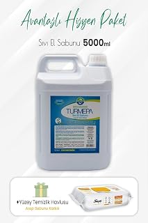 Turmepa Sıvı Sabun 5 lt ve Arap Sabunlu Yüzey Temizlik 100' lü