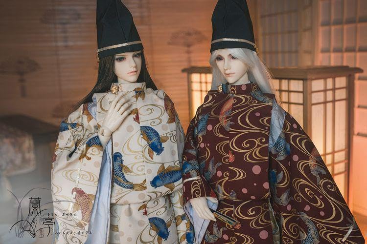 A84 BJD 1/3 ドール 衣装 狩衣 指貫 5点セット ハンドメイド Amazon.co.jp: WY69 BJD ドール衣装 狩衣 指貫 人形服 5点セット