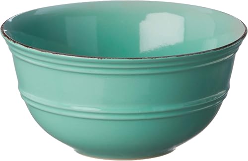 Miniatura 7 de American Atelier Juego de vajilla redonda  Platos, cuencos y tazas de cocina azul aguamarina  Colección Madelyn de 16 piezas  Apto para lavavajillas