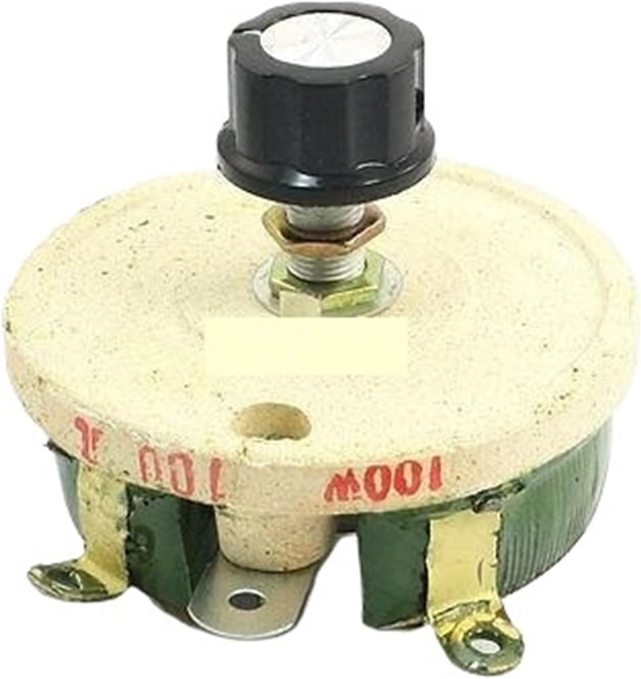 1pcs 25W 50W 1/2/5/10/15/20/30/50/100/200/500R 1K/2K/3K/5K Ohm Wirewound Ceramic Variable Taper Pot Adjustable Resistor Disk Rheostat(500R Ohm,Power-50W)