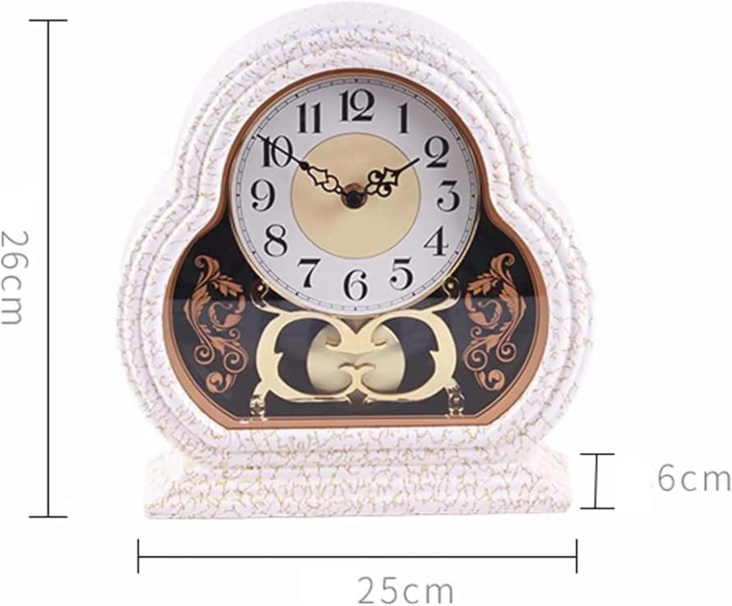 Retro Standing Clock Mantel Clocks, Silent Decorative Wood Mantle, Antique Vintage Wooden Design
