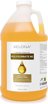velona Polysorbate 80 - 1 Gallon / 128 fl oz, Food & Cosmetic Grade