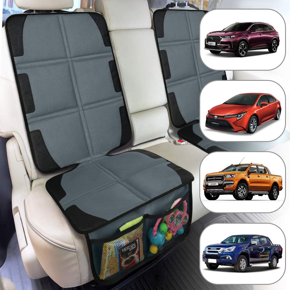 Protection De Dossier De Voiture Pour Enfants En Feutre Durable De Qualité Supérieure - Organiseur De Siège Arrière De Voiture - Organiseur De Siège Passager - Protection De Dossier (gris