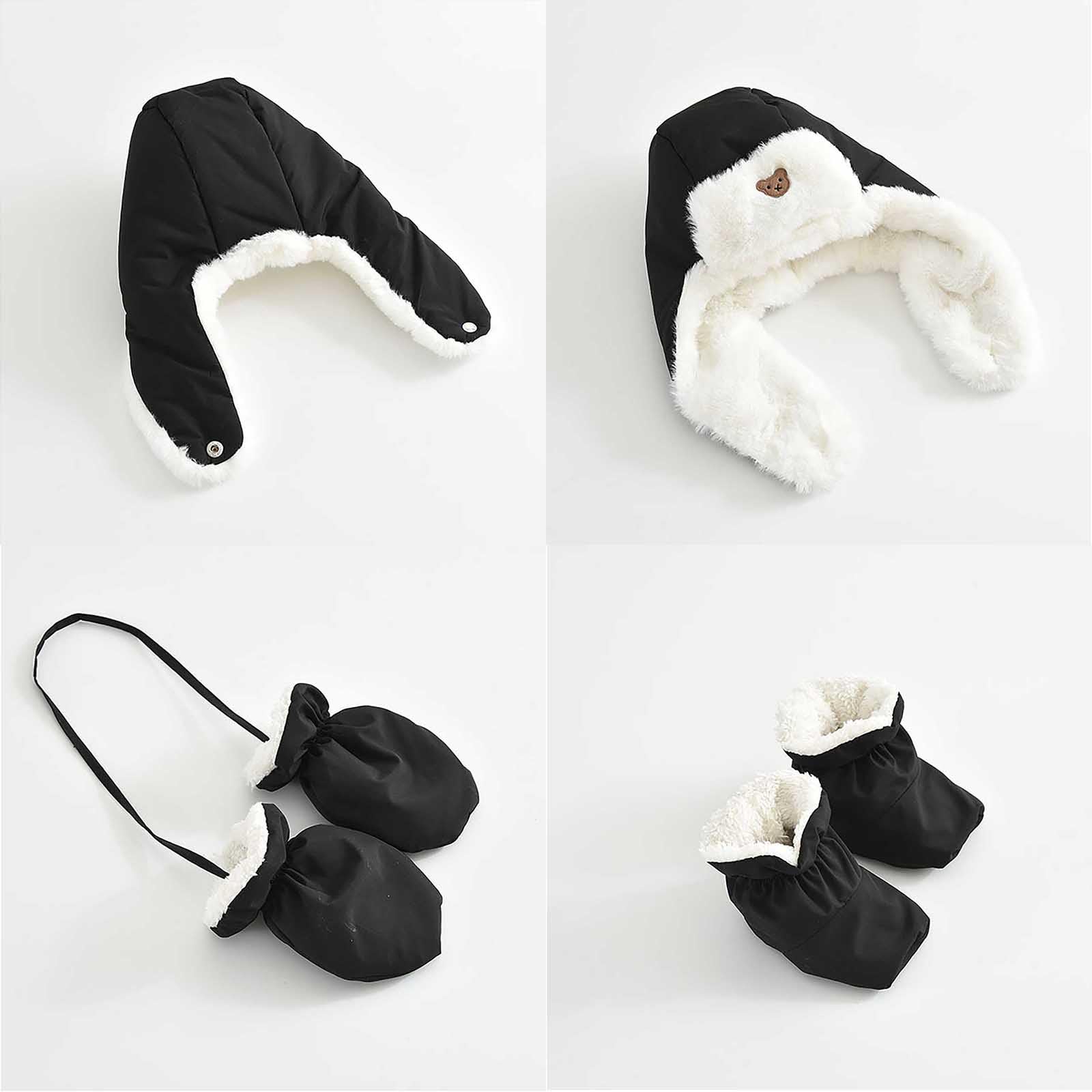 Combinaison Polaire Bebe Une Pièce avec Capuche, Combinaisons de Neige Fille Manteau d'hiver Polaire Grenouillère Bébé Enfant Hiver Chaude Vêtements de Ski Salopettes Vetements d'Extérieur 3-24 mois