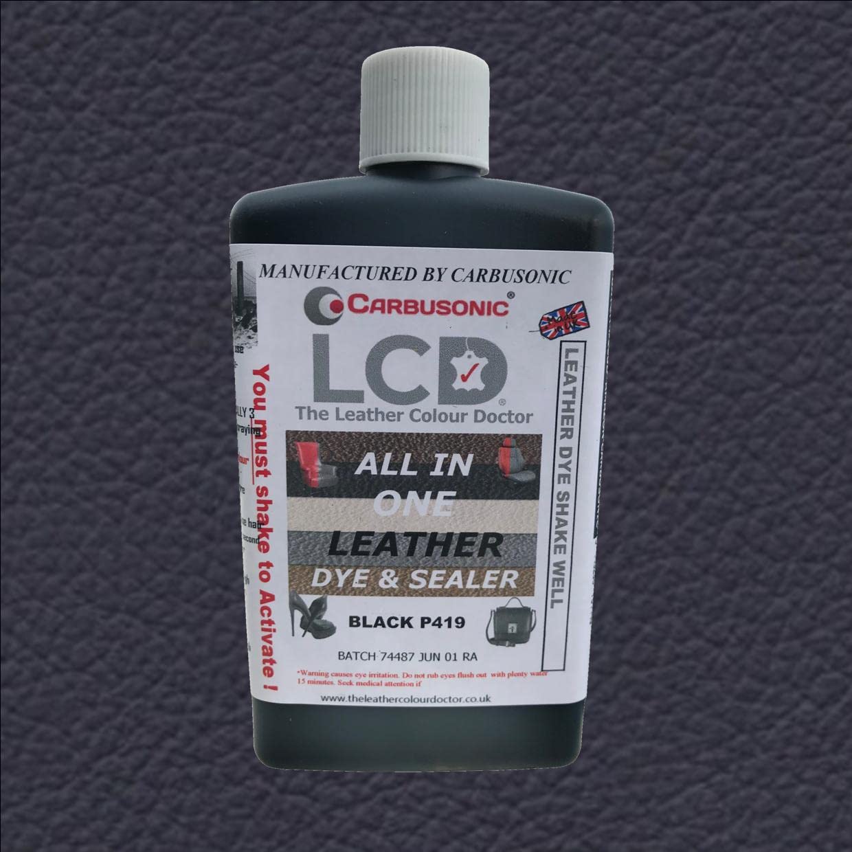 Black Leather Dye & Sealer 100ml – Repairs Scuffs, Fading & Colour Loss on Car Seats, Shoes, Jackets, Sofas & Handbags – Permanent Waterproof Leather Paint — view 4