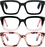 Vista 14 de DXYXYO Reading Glasses 0.50 Women Blue Light Blocking Men Square Computer Readers 3 Pack Fashion Oprah