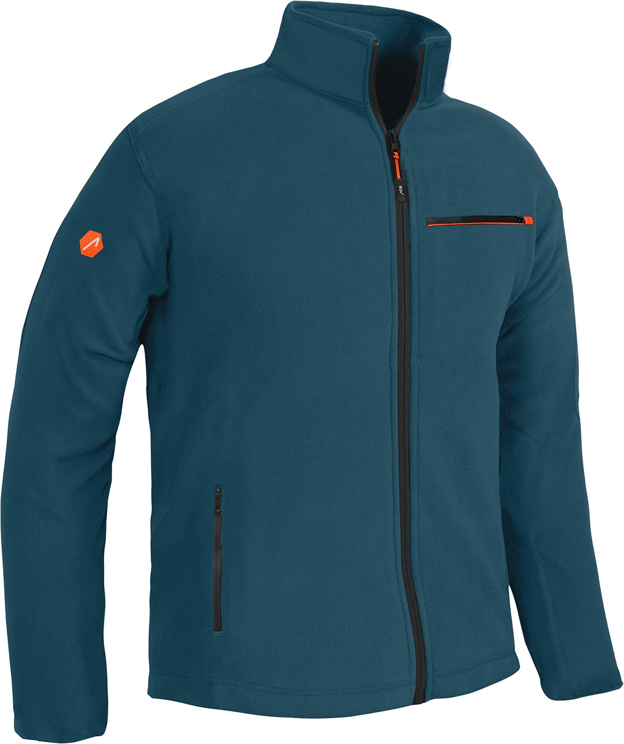 ACE Giacca in pile da uomo - calda giacca outdoor senza cappuccio per uomo - zip a tutta lunghezza e tre tasche
