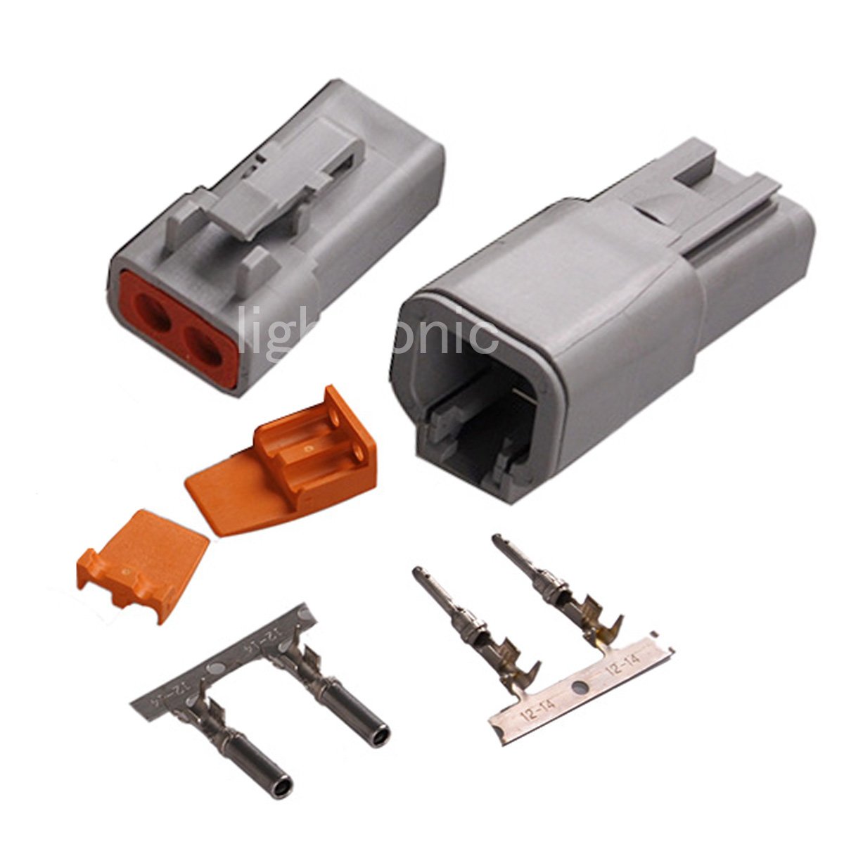 Amazon | 防水カプラー2極 5個セット 2ピン 16-14AWG（1.25-2sq