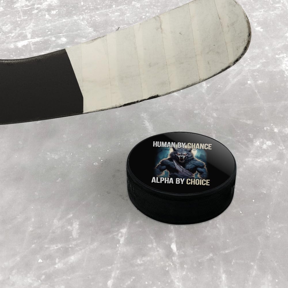 GRAPHICS & MORE Werewolf Alpha Ice Hockey Puck