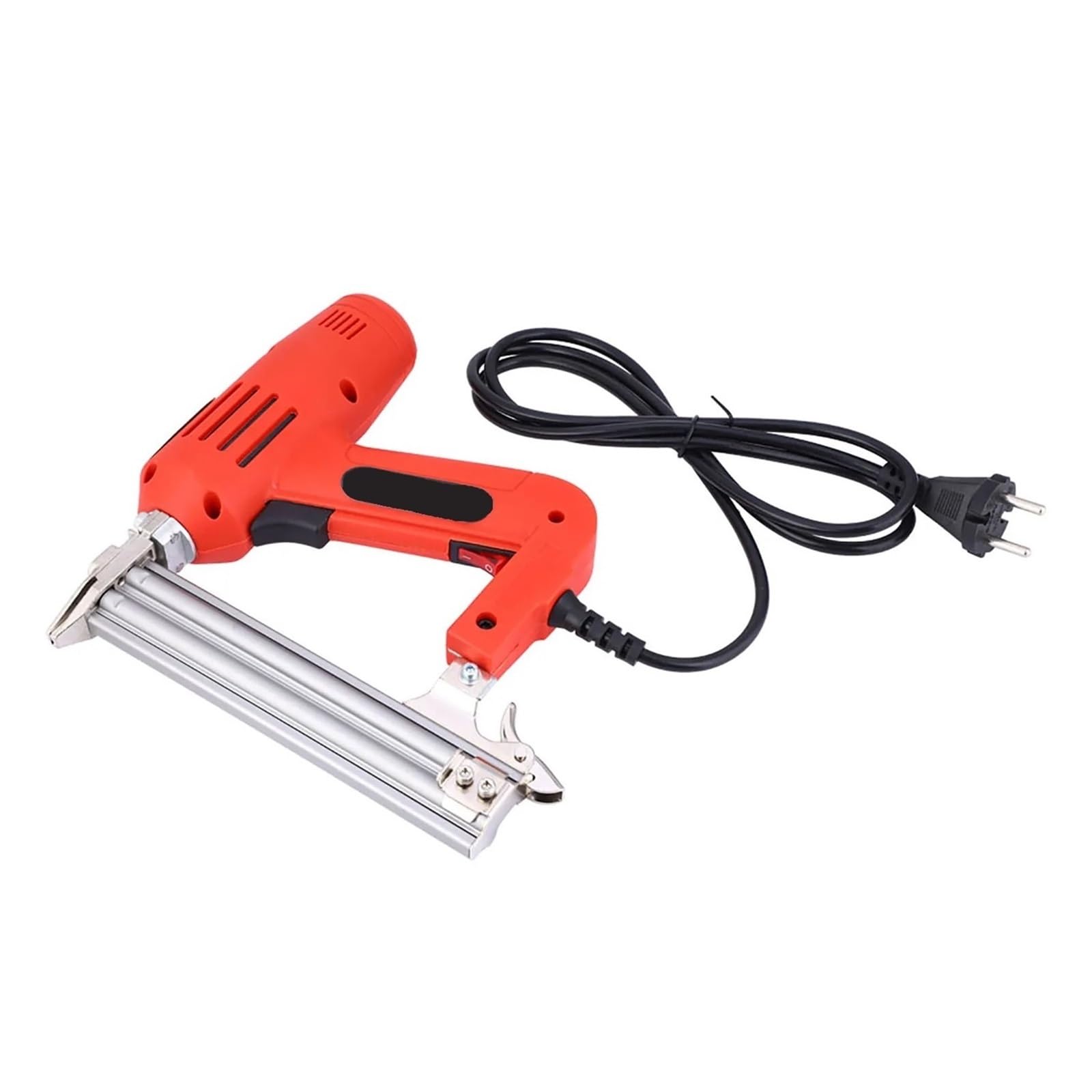 Profesjonalny zszywacz Heavy Duty Gwoździarka do ramy 220 V, zszywacz ręczny prosty gwoździ, 120/min, 1800 W, zastosowanie do narzędzi do obróbki drewna