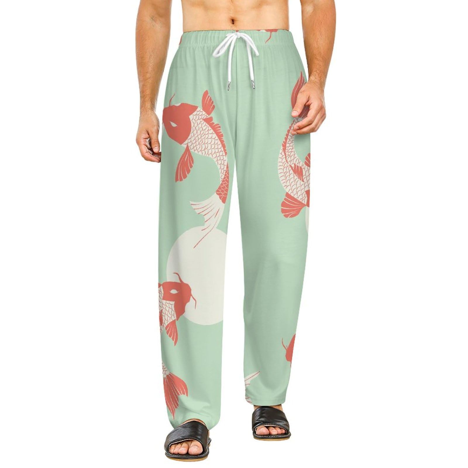 Poisson Rouge bas de pyjama long en taille S avec deux poches