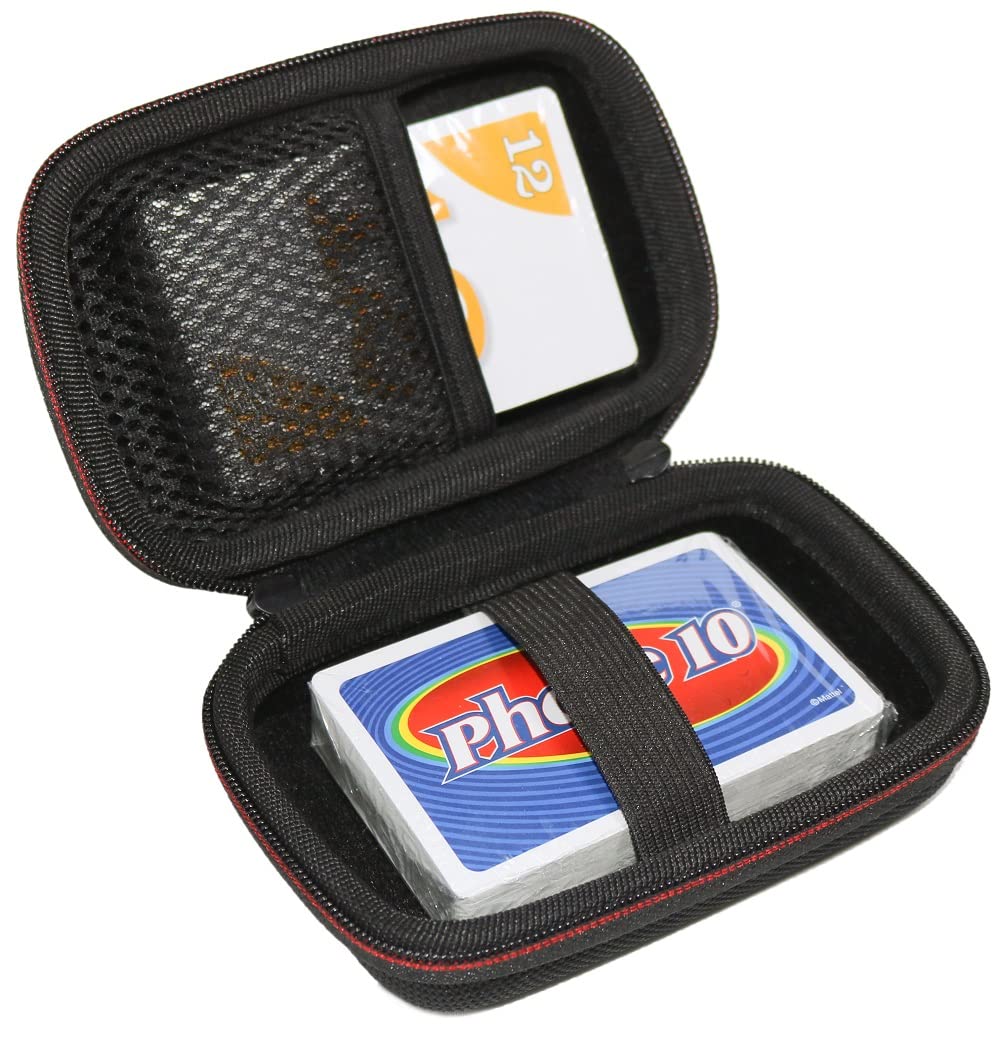 Hard Travel Protective Casling Case for UNO Classic Card Game/Mattel Phase 10 Card Game/Hoyle Waterproof Clear Playing Cards(Only Case)