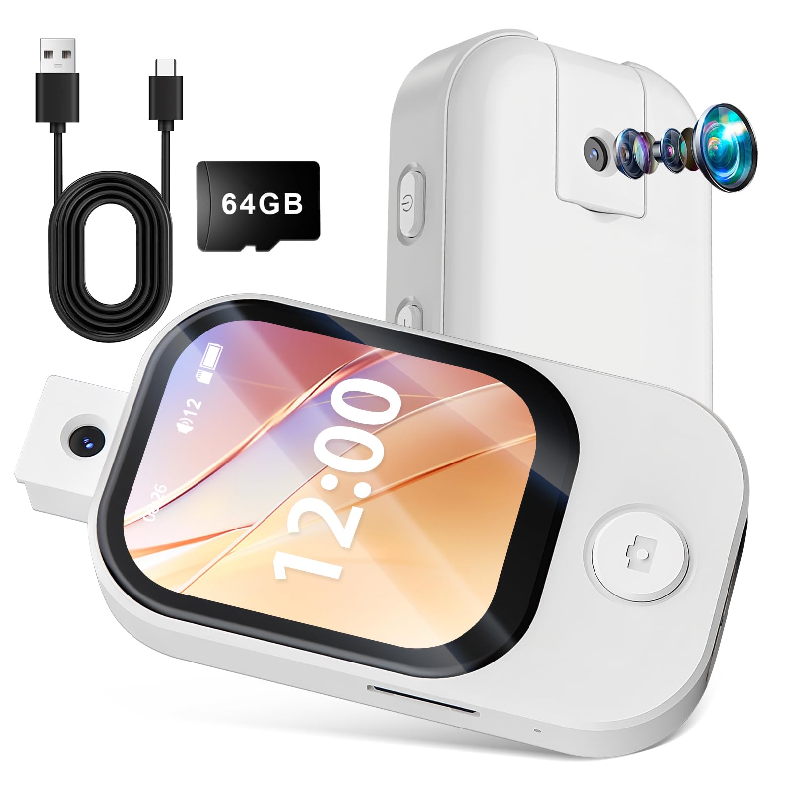 Amazon.co.jp: MP3プレーヤー 【90°回転式カメラ付き&Bluetooth5.3