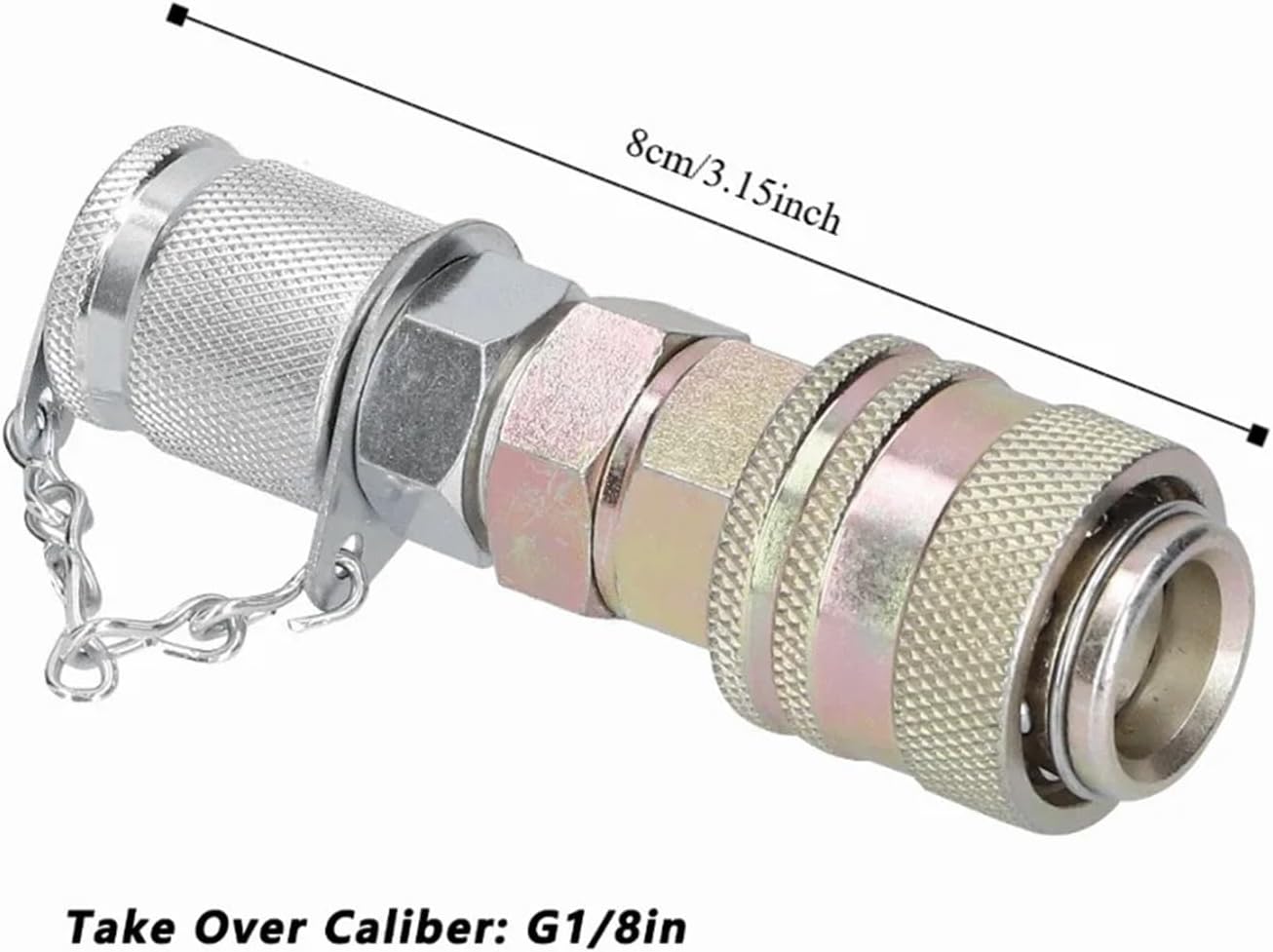 G1/8 Hydraulic Pressure Test Coupling Stainless Steel Connector Light Weight Quick Coupling Connector