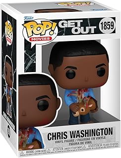 مجسم من الفينيل: بتصميم شخصية كريس واشنطن مع غزالة من فيلم جيت أوت، مجسم من الفينيل لهواة التجميع والعرض مرخص رسميًا للأطفال والبالغين ومحبي الأنمي من فانكو بوب