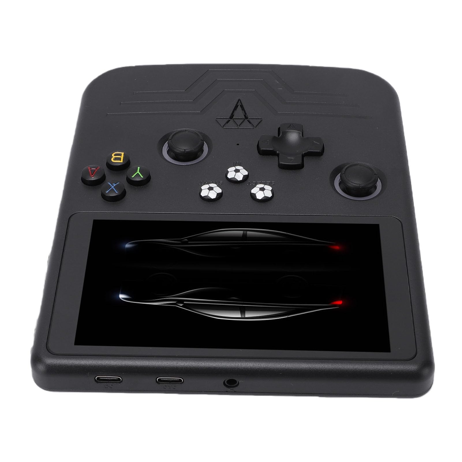 Console di Gioco retrò da 6", Dispositivo di Gioco Portatile da 128 GB, Doppi Joystick, Batteria da 6000 MAh, Open Source, Oltre 30 Emulatori per Bambini e Adulti in Viaggio (BLACK)