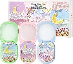 Pakivs Conjunto de 3 peças de bálsamo de perfume sólido, bálsamo de bolso portátil perfeito para uso em viagens, perfume de fragrância natural para mulheres e meninas