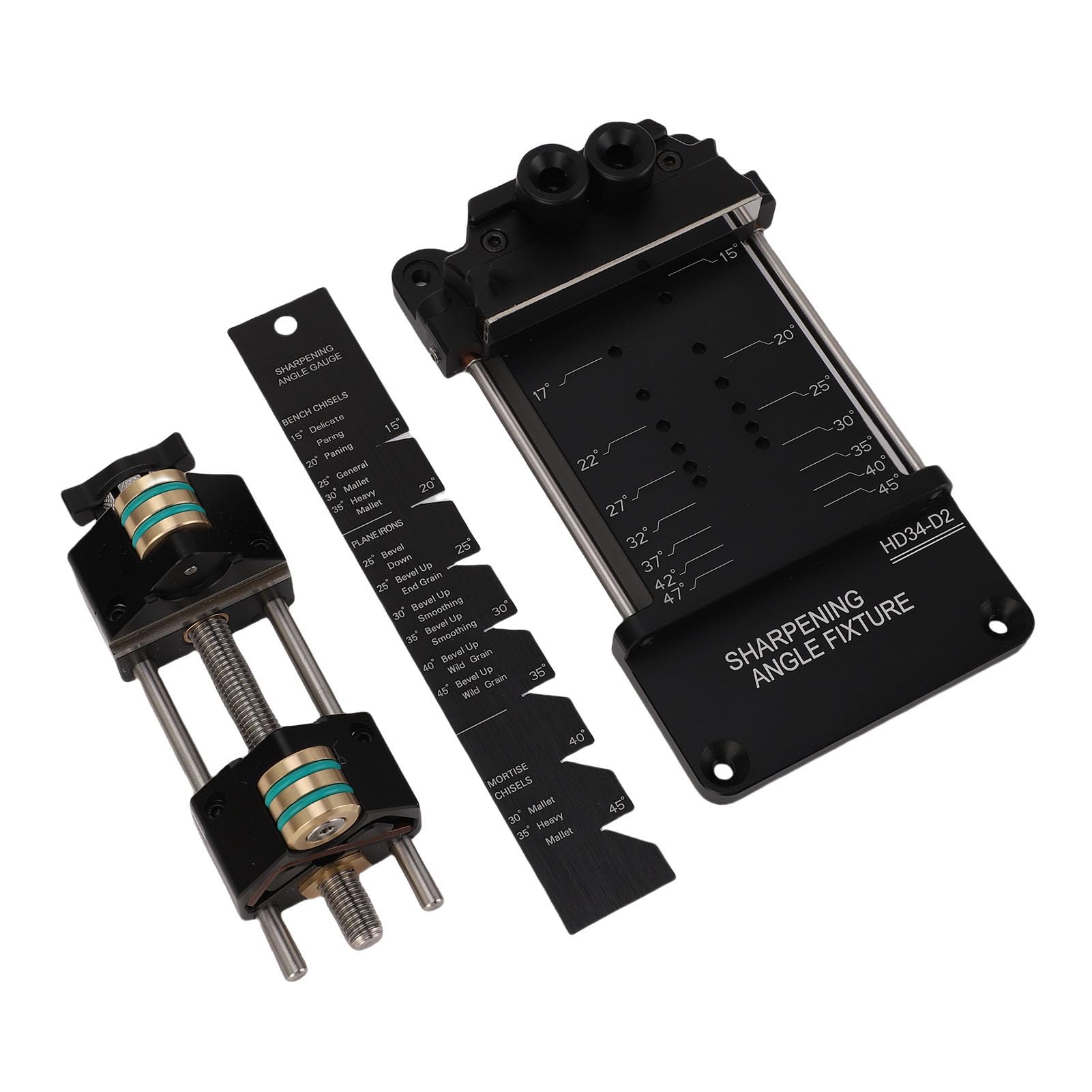 KIMISS Kit de Plantilla para Afilar Cinceles, Afilador de Carpintería para Aviones, Accesorio de ángulo Ajustable para Cuchillas de 5/32" a 3", Herramienta de Precisión