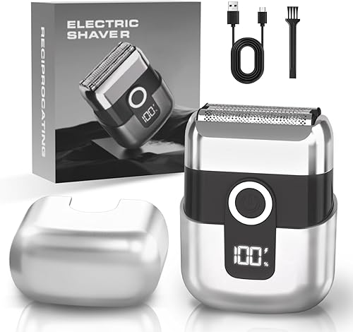 Afeitadoras eléctricas de papel de aluminio para hombres Mini maquinilla de afeitar eléctrica, afeitadora de papel de aluminio para cara, IPX7