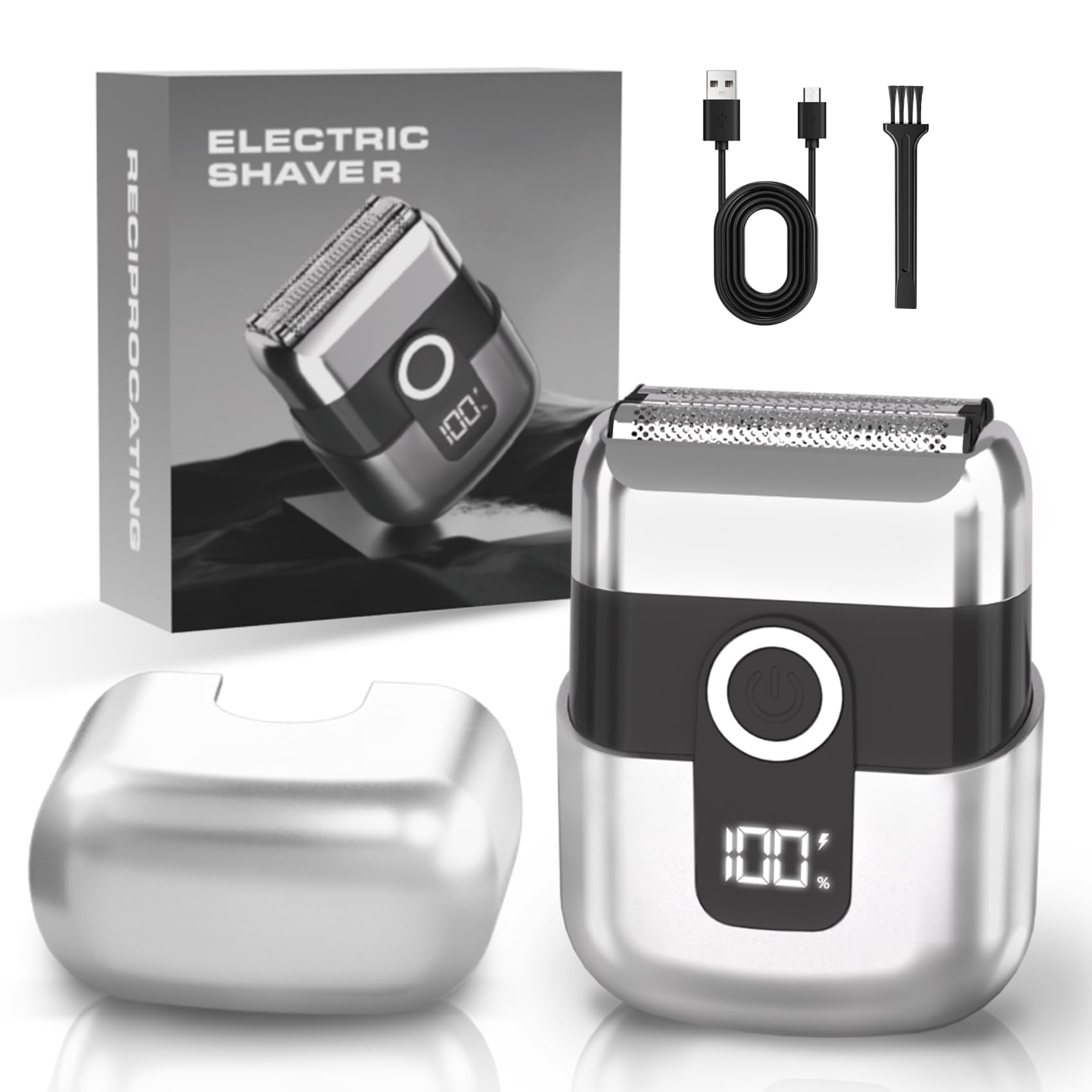 Electric Foil Shavers for Men Mini Electric Razor Foil Shaver for Face IPX7 Waterproof Wet Dry Cordless Razor