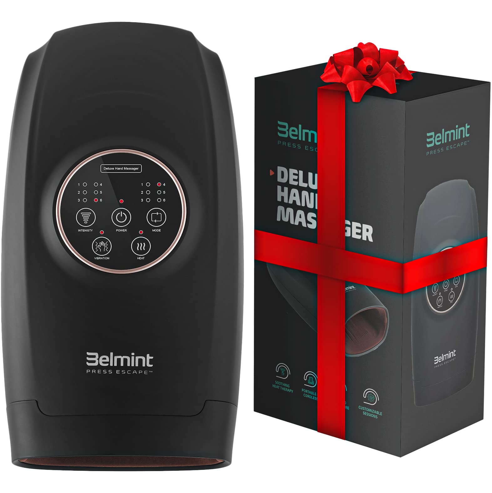 Hand Massager Machine Carpal Tunnel Relief Cordless Wrist Massager with Compression, 6