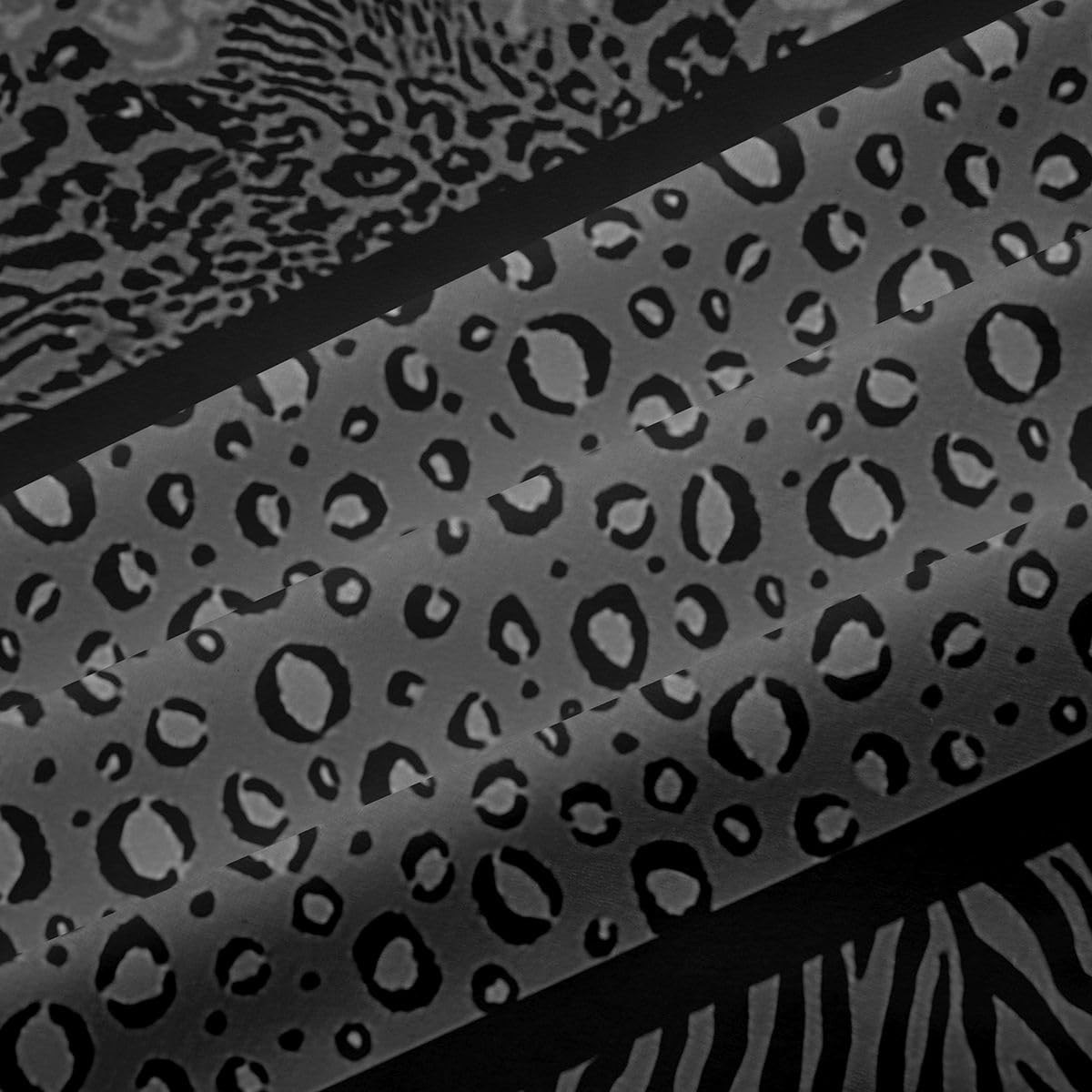Loussiesd Grey Leopard Zebra trattamenti per finestre, 2 pannelli W46*L54