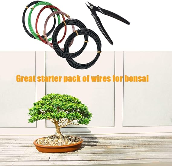 Bonsai eğitim teli, tel kesicili alüminyum tel, 1 1,5 mm, 2,0 mm, iç mekan bonzai ağaçlarının şekillendirilmesi için