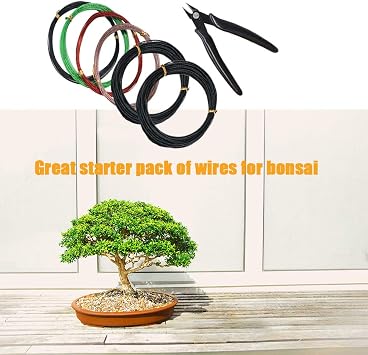 Bonsai eğitim teli, tel kesicili alüminyum tel, 1 1,5 mm, 2,0 mm, iç mekan bonzai ağaçlarının şekillendirilmesi için