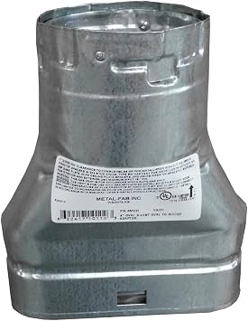 MetalFab 4MOR - B-Vent Adapter Double Wall Flue Oval to Round 4" 1