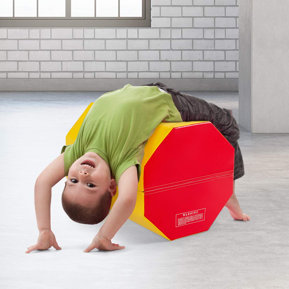 GYMAX Octagonal Mat, 25" x 30" Octagon Gymnastics Mat Skill Shape