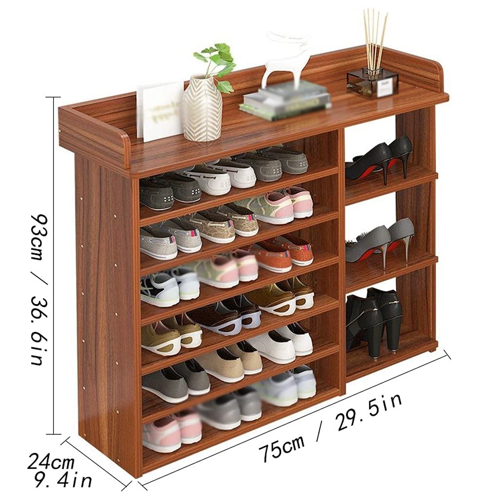 eexbz Shoe Rack Shoe Cabinet 7-Layer Organization Rack Household Kitchen Tableware Storage Rack Living Room Bedroom Corridor Shoe Organizer Rack(Beige)